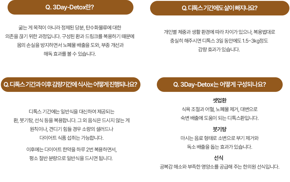 디톡스 프로그램 Q&A